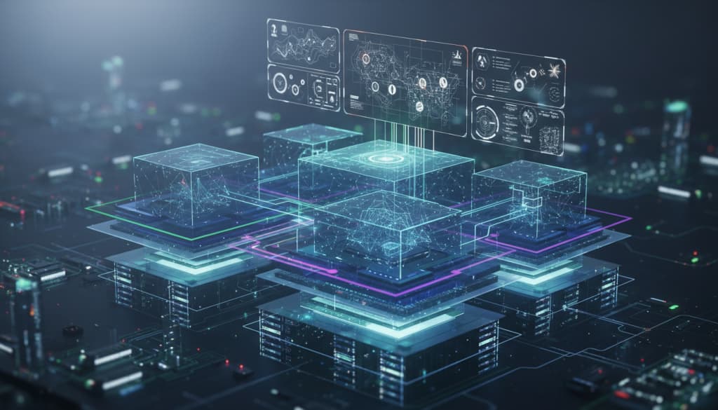 AI-generated visual of secure cloud infrastructure connecting commercial AI to defense workflows