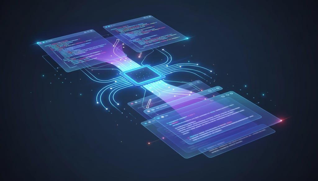 AI-generated visual of a GPU-accelerated editor pipeline built for speed rather than browser overhead