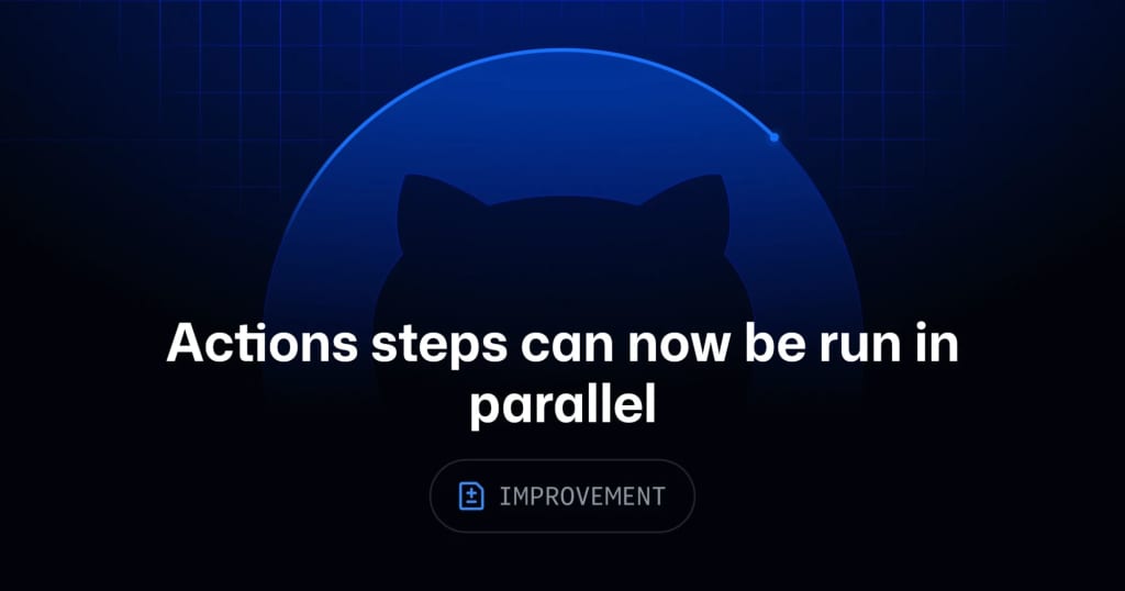 GitHub Actions changelog image for parallel workflow steps