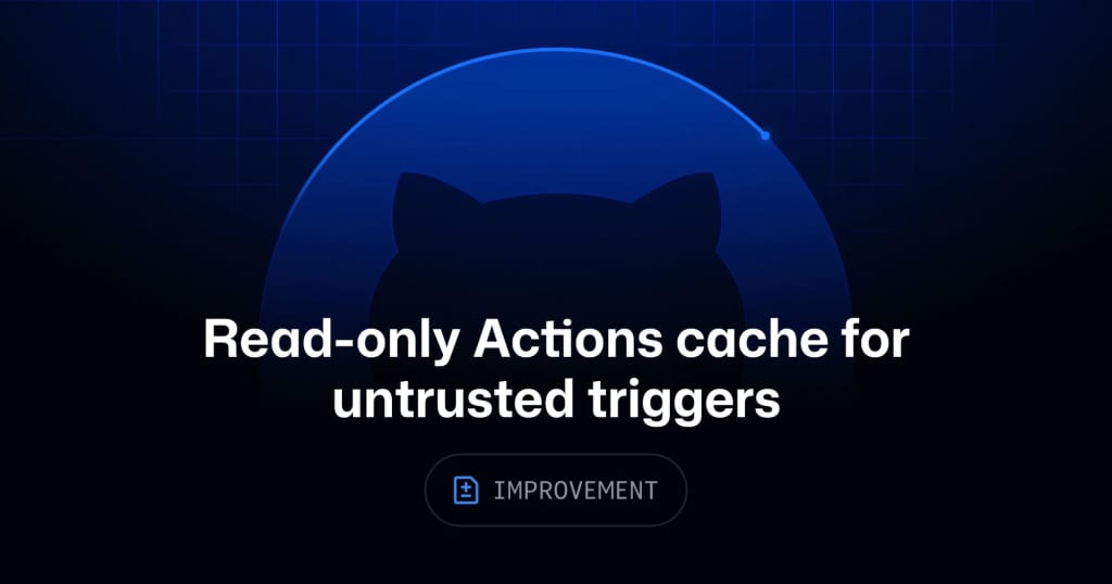 GitHub Actions cache security changelog image