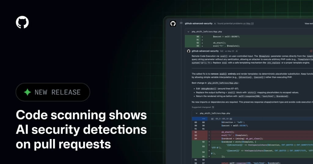 GitHub code scanning source image