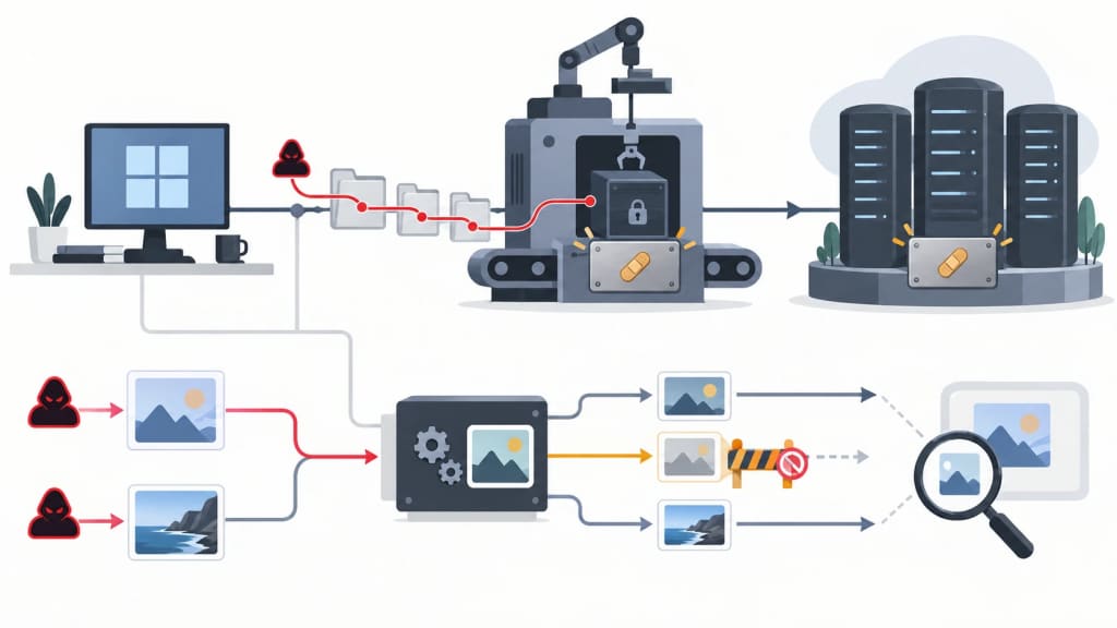 Concept illustration: What Next.js operators still need to patch
