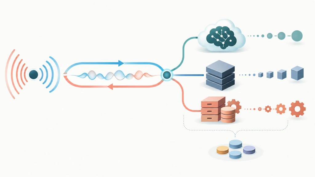 AI-generated illustration Concept illustration: The API separates voice control from reasoning