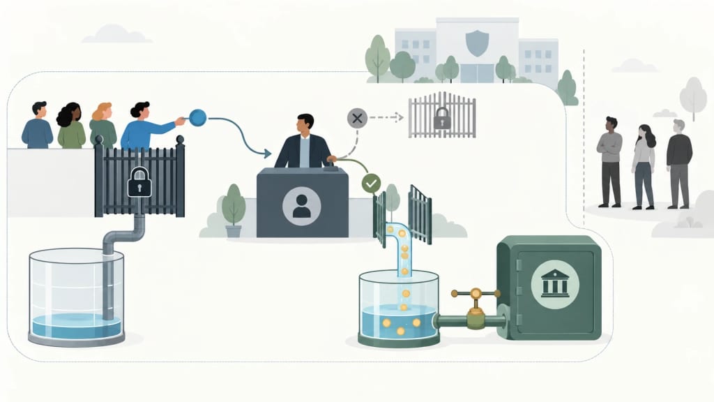 AI-generated illustration Concept illustration: Who can use the request flow
