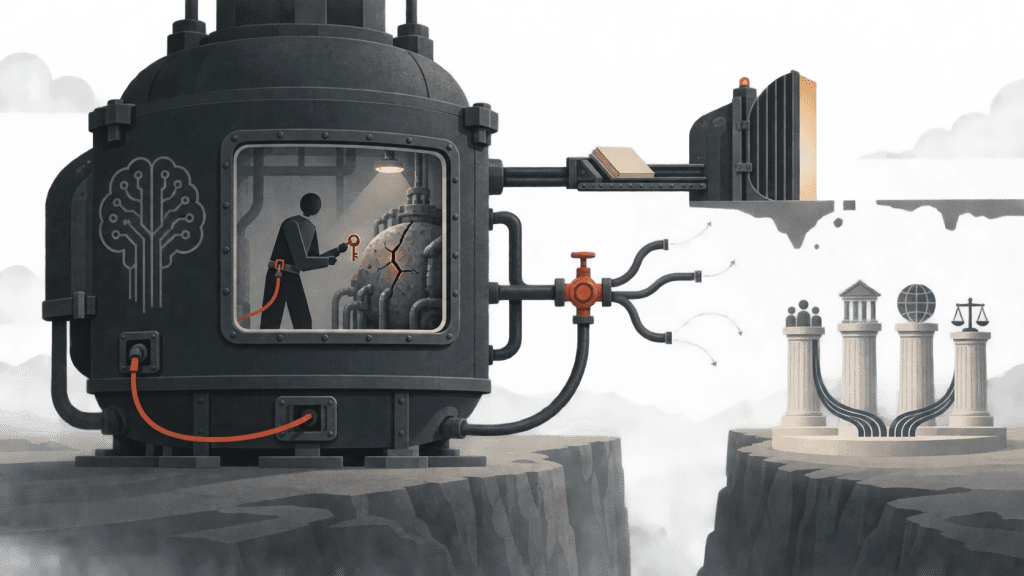 AI-generated illustration Concept illustration: The standards gap is still the central problem