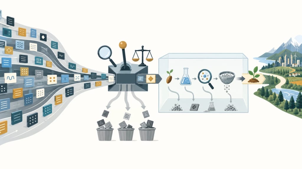 AI-generated illustration Concept illustration: The current bottleneck is judgment, not code generation