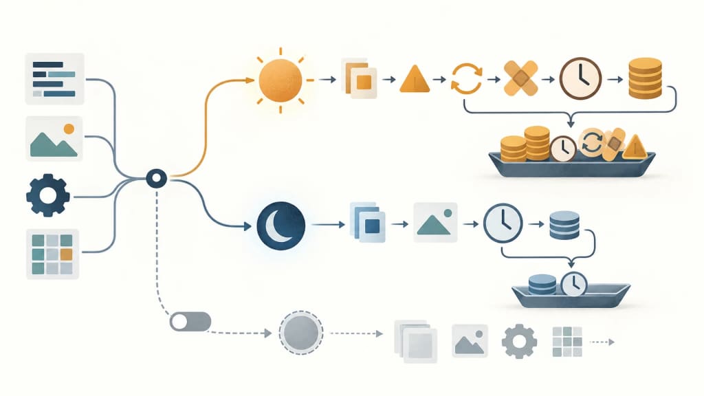 Concept illustration: Lower cost changes the routing question