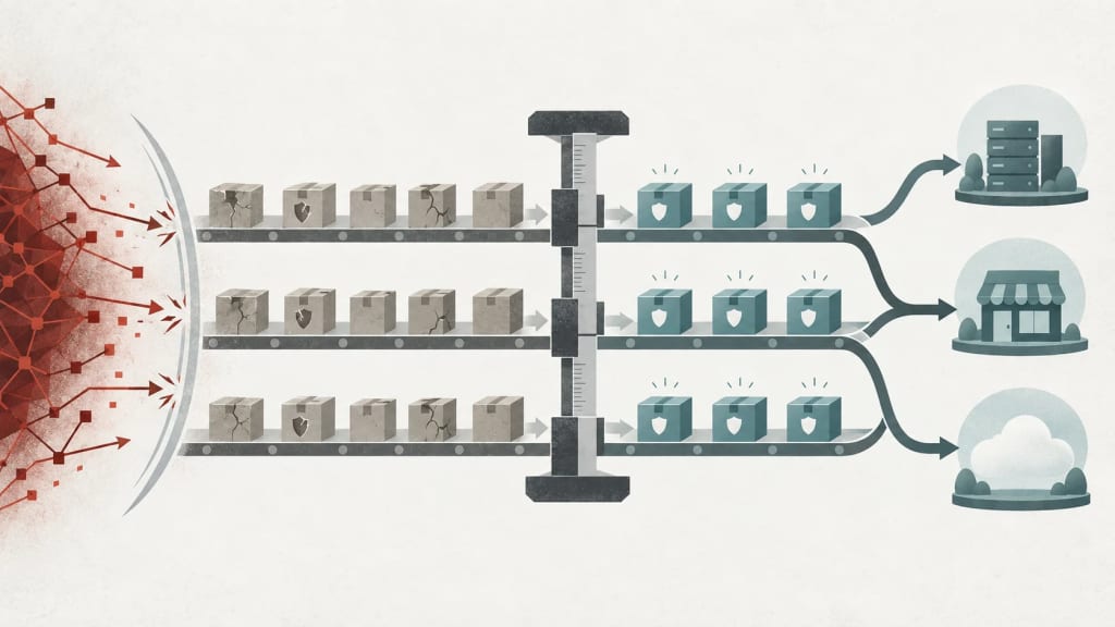 AI-generated illustration Concept illustration: Affected Adobe Commerce and Magento builds