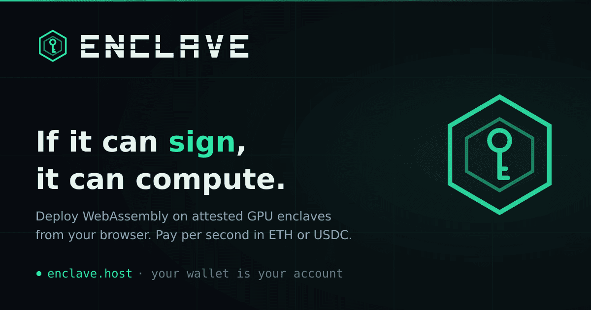 Run sensitive AI jobs on self-serve confidential GPU compute with Enclave