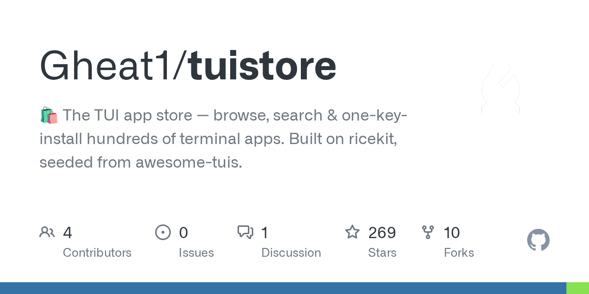 Find and install terminal apps faster with tuistore