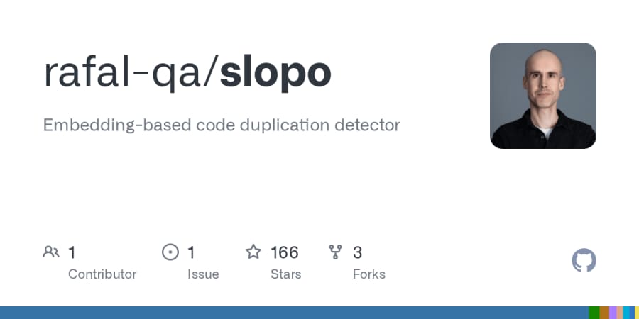 Find AI-introduced duplicate logic before refactoring with Slopo