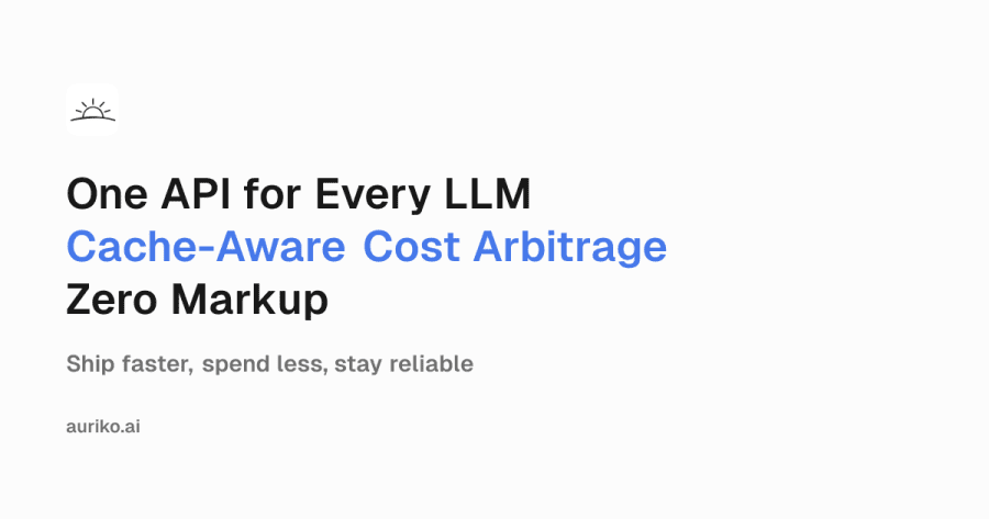 Cut LLM routing waste with Auriko's cache-aware inference desk