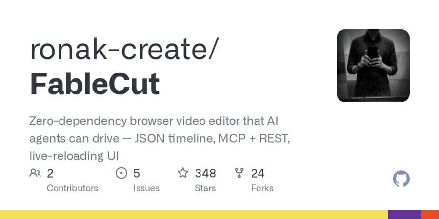 Edit agent-made videos through a JSON timeline with FableCut
