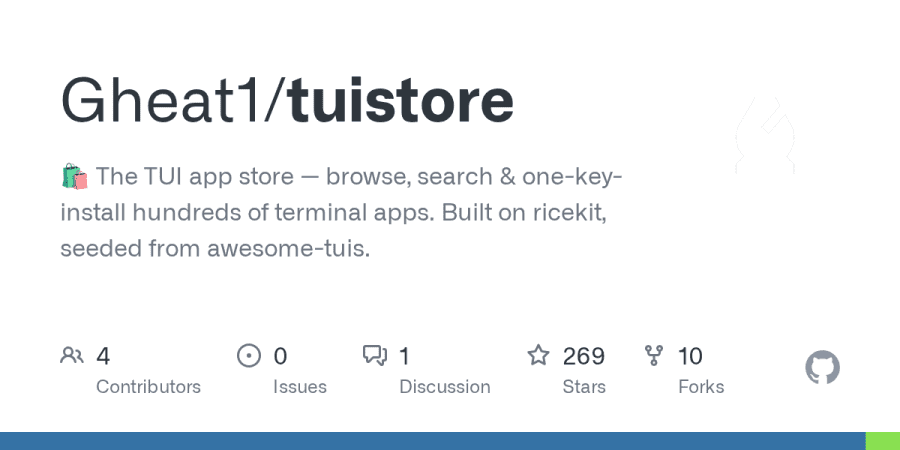 Find and install terminal apps faster with tuistore