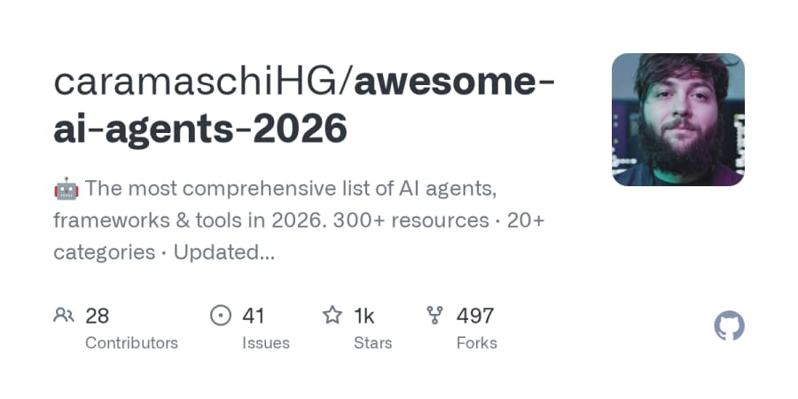 Use Awesome AI Agents 2026 as a practical agent-tool map