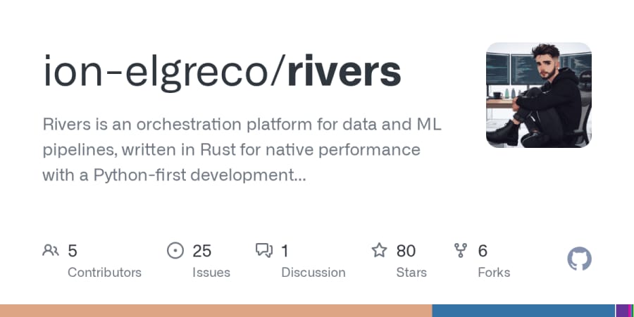 Run Rust-backed Python data pipelines with Rivers