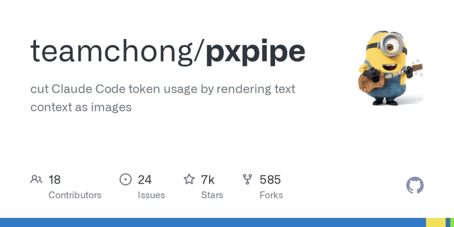 Cut Claude Code context costs with pxpipe's image-context proxy