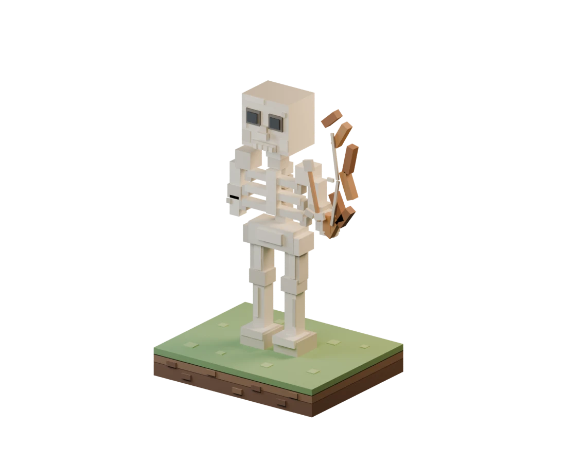 Minecraft-style Skeleton — GPT-6 Luna