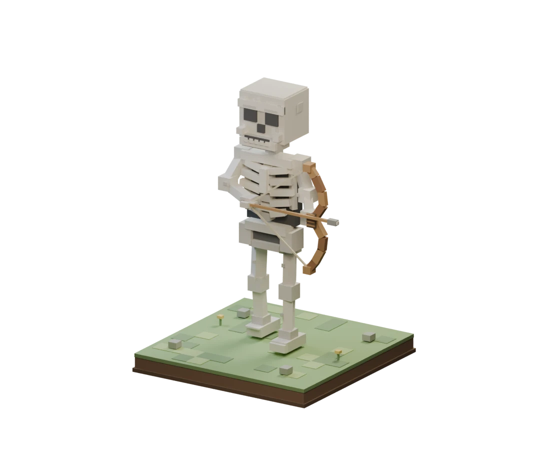 Minecraft-style Skeleton — GPT-6 Sol